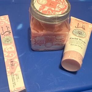 yara perfume purse spray, facial wash and body wash